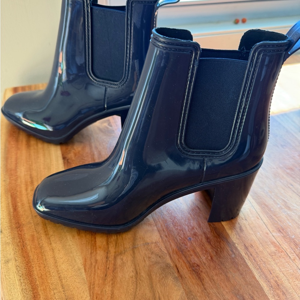 London Fog  Rainboots Navy Ankle Boots